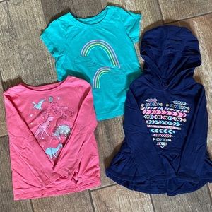 Three Size 2T Girl Tops (Various Brands)